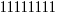 11111111